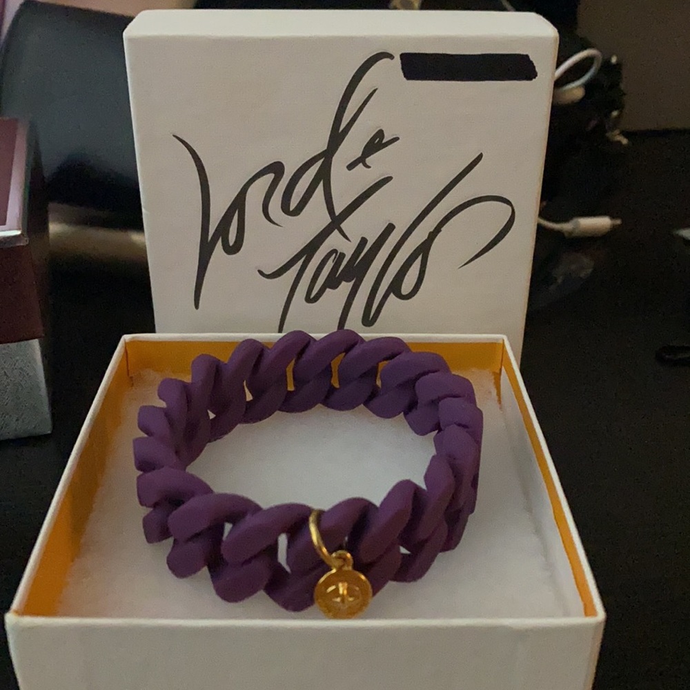 Marc Jacobs Purple Bracelet with Gold Charm